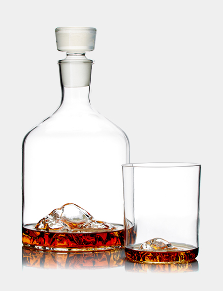 Whiskey-Peaks-Mountain-Decantur-+-Half-Dome-Set-of-2-Whiskey-Glasses